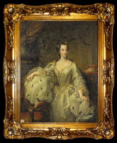 framed  TISCHBEIN, Johann Heinrich Wilhelm Portrait of Mary of Great Britain, ta009-2